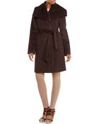 Cole Haan Belted Alpaca Coat - Lyst