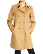 Armani Jeans Coat Double Breast Wool - Lyst