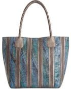 Big Buddha Kay Multi Color Chevron Tote - Lyst