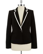 Anne Klein Single Button Blazer - Lyst