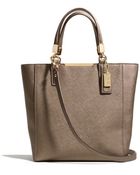 Coach Madison Mini Northsouth Tote in Saffiano Leather - Lyst