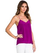 Tibi Silk Cami in Pink - Lyst