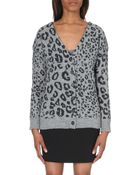 The Kooples Knitted Leopard-Jacquard Cardigan - Lyst