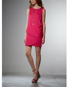 Patrizia Pepe Short Dress In Viscose Crepè Stretch - Lyst
