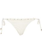 River Island White Bow Trim Bikini Bottoms - Lyst