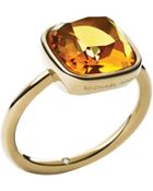 Michael Kors Citrine Gold-Tone Ring - Lyst