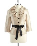 Adrianna Papell Ruffled Jacket - Lyst