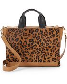 French Connection Cosmic Leopard-Print Calf Hair Tote Bag - Lyst