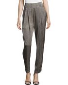 Donna Karan New York Pleat-Front Back-Zip Pants - Lyst