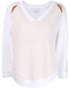 3.1 Phillip Lim Cutout Pullover Sweater - Lyst