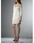 Patrizia Pepe Short Stretch Knitted Dress - Lyst