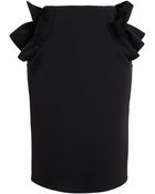 Simone Rocha Neoprene Ruffle Pencil Skirt - Lyst