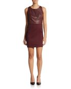 Sachin & Babi Leather & Stretch Cotton Dress - Lyst
