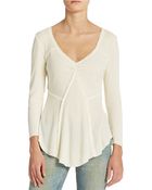 Free People Seam Detail Top - Lyst