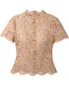 Valentino Fitted Lace Top - Lyst