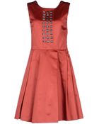 Jil Sander Navy Short Dress - Lyst