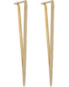 Ileana Makri Diamond & Gold Bermuda Triangle Hoops - Lyst