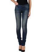 Guess Denim Trousers - Lyst