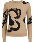 Burberry Brit Flower Intarsia Wool Cashmere Sweater - Lyst