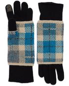 Portolano Plaid Layered Gloves - Lyst