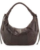 Oryany Jasmine Anaconda-Print Leather Hobo Bag - Lyst