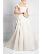 Marchesa Silk-Faille Gown - Lyst