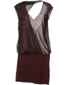 Patrizia Pepe Short Dress - Lyst