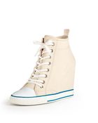 DKNY Grommet Sneaker Wedge - Lyst