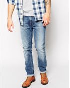 Nudie Jeans Thin Finn Slim Fit Indigo Fusion Light - Lyst