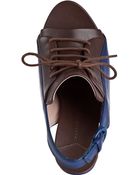 10 Crosby Derek Lam Gi Slingback Wedge Navy Leather - Lyst