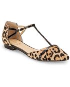 Ivanka Trump Lagrandly Leopard Print Cow Hair Flats - Lyst
