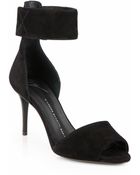 Giuseppe Zanotti Suede Ankle-Strap Sandals - Lyst