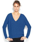 Michael Kors Michael Petite Deep V-Neck Sweater - Lyst