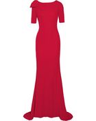 Badgley Mischka Bow-Appliquã©D Jersey Gown - Lyst