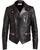 Saint Laurent Classic Leather Biker Jacket - Lyst