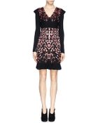 McQ by Alexander McQueen Pixel Leopard Wool Knit Dress - Lyst