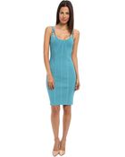 Versace Knitted Body Con Dress - Lyst