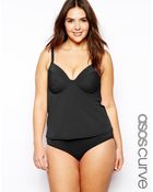 Asos Curve Exclusive Tankini Top Mix & Match - Lyst