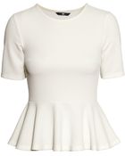 H&M Peplum Top - Lyst