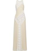 Vera Wang Embellished Silk-Chiffon Gown - Lyst