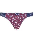 Topshop Floral Thong - Lyst