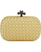 Bottega Veneta Intreccio Imperio Ayers Satin Knot Clutch - Lyst