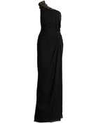 Roberto Cavalli Embellished Silk Chiffon Gown - Lyst