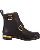 Chloé Double-Buckle Ankle Boots - Lyst