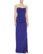 Nicole Miller Ruched Strapless Stretch-Silk Gown - Lyst