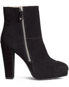H&M Suede Boots - Lyst
