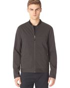 Calvin Klein Plaid and Checked Mixmedia Baseball Jacket - Lyst