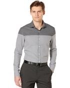 Perry Ellis Long Sleeve Slim Fit Shirt - Lyst