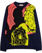 Michael Van Der Ham Knit Flower Jumper - Lyst