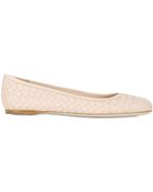Bottega Veneta Intreccio Nappa Leather Ballerina Flats - Lyst